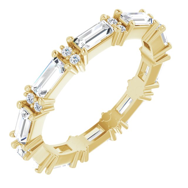 1.88 ct. Straight Baguette & Round Diamond Eternity Band-VIRABYANI